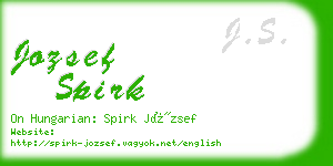 jozsef spirk business card